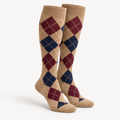 Camel Argyle Heritage Knee-High Socks — main view